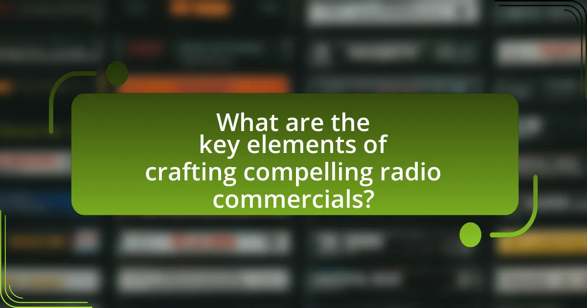 What are the key elements of crafting compelling radio commercials?